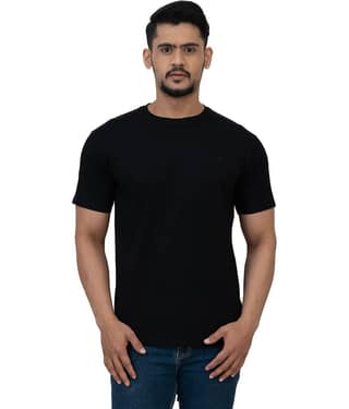Cotstyle Pack of 1 Cotton Regular Fit Men's T-Shirt ( Black )
