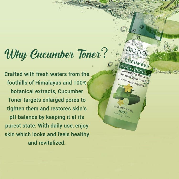 Biotique Bio Cucumber Pore Tightening Toner With Himalayan Waters (120ml) view 7