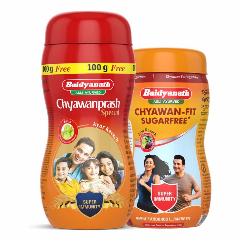 Baidyanath Chyawanprash Special 1 Kg and Chyawan Fit Sugar Free 1 Kg
