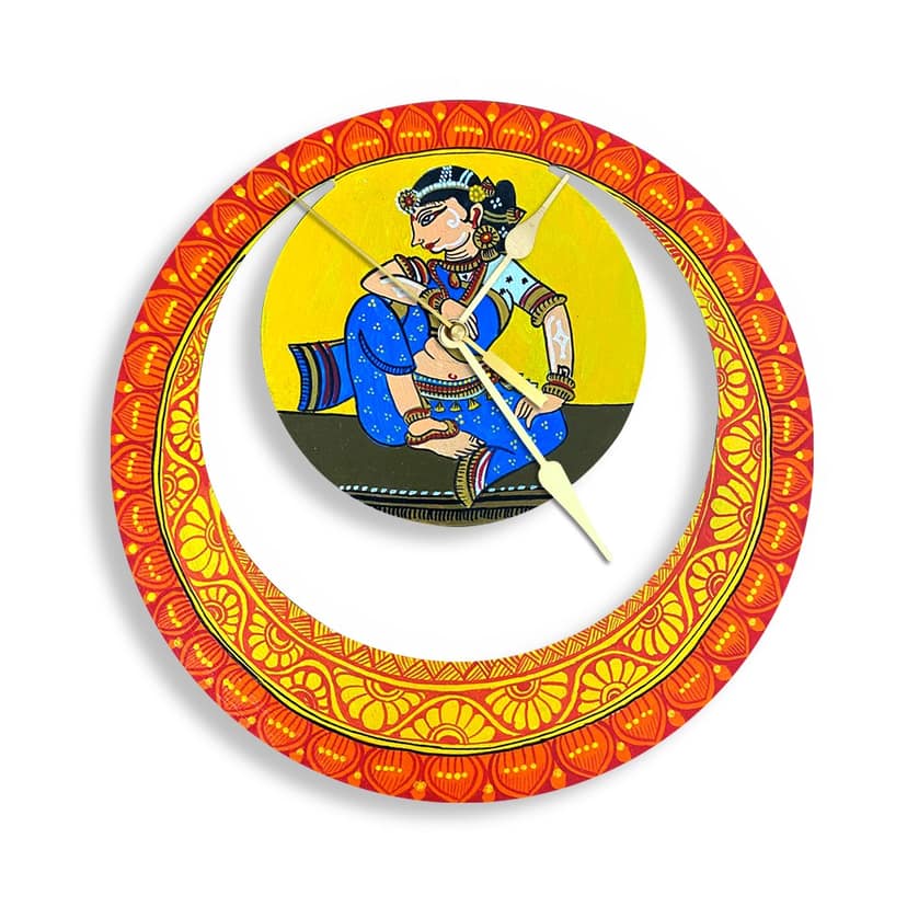 Pattachitra Art on Moon Clock DIY Kit by Penkraft