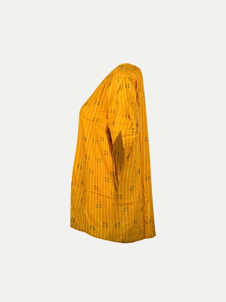 Women Printed Blouse- Yellow Colour view 3