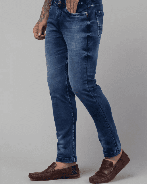 MEN’S 170002 Elegance Blue Tapered Fit Jeans view 4