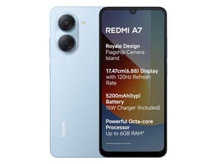 Redmi A7 4G Smartphone, 3GB RAM, 64GB Storage - Sky Blue