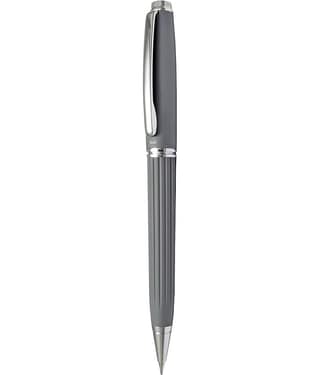 UJJi Lining Pattern Design Grey Colour with Chrome Plated Clip Ball Pen