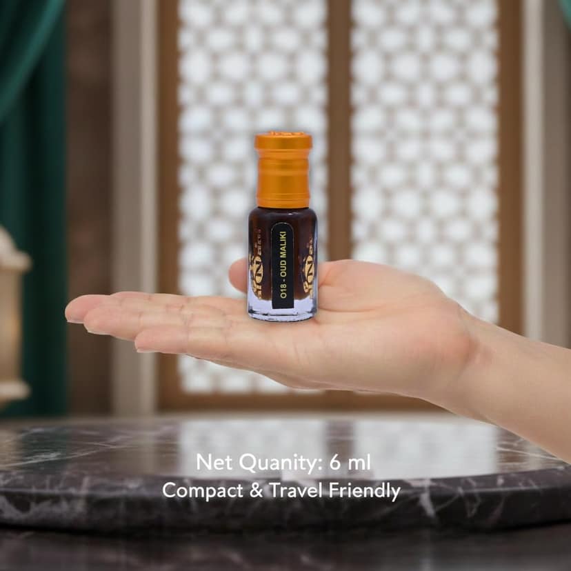 alNaqi Oudh Maliki 6ml - Arabian Oud Attar for Men, Traditional Middle Eastern Perfume Oil, Authentic Arabic Scent with Deep Oudh Athar view 5