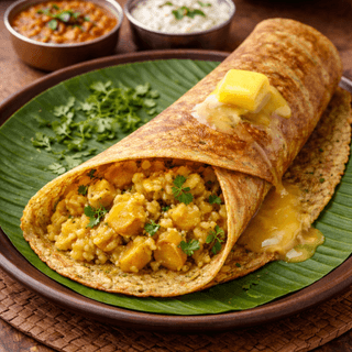 Butter ghee masala dosa