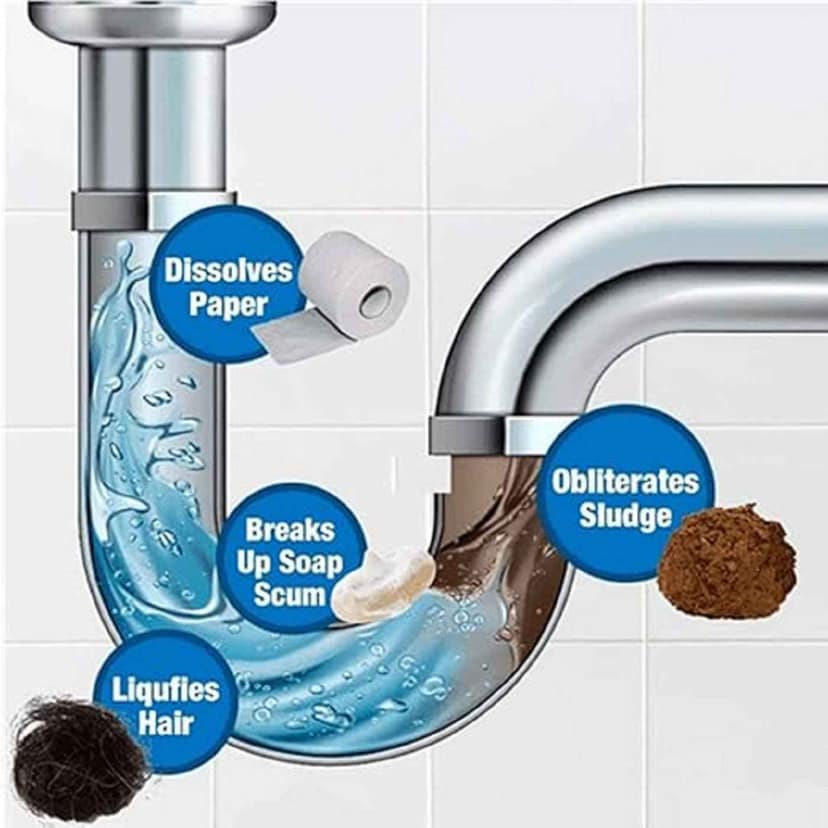 Sink & Drain Cleaner Powder White view 3