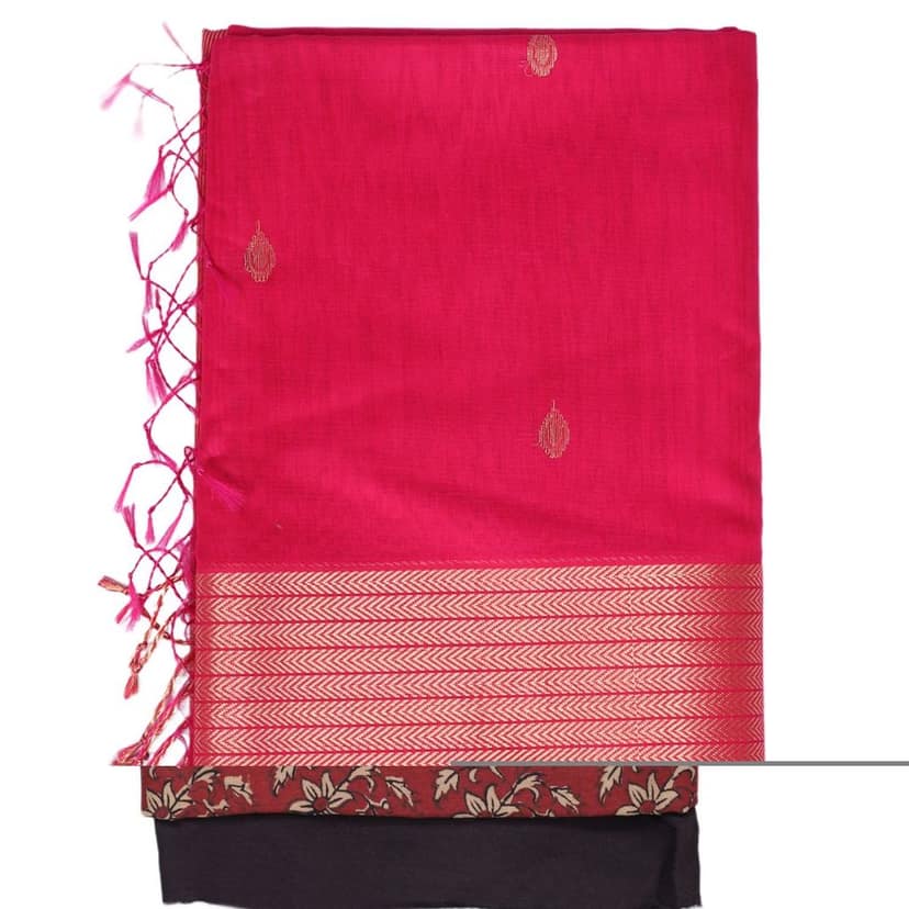HANDLOOM MAHESHWARI TRADITIONAL SAREE WITH BLOUSE (SKU - 3G0202010422 SAREE- 120) view 2