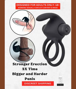 Naughty Nights Penis Ring + Female Stimulation Vibrator Cock Ring Black Color Safe Silicone Material Multipurpose Vibrating Cock Ring For Couple with Free Lube