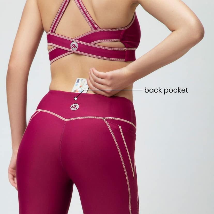 Extreme Uplift Leggings - Caramel Magenta ( Full Length ) view 4