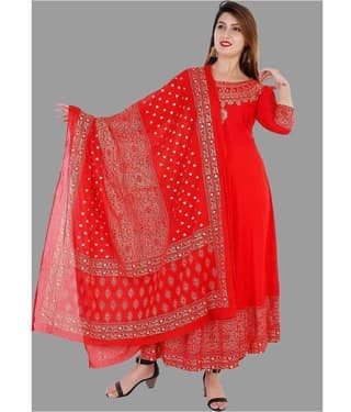 NUPITAL Rayon Printed Anarkali Women's Kurti - Blue ( Pack of 1 )