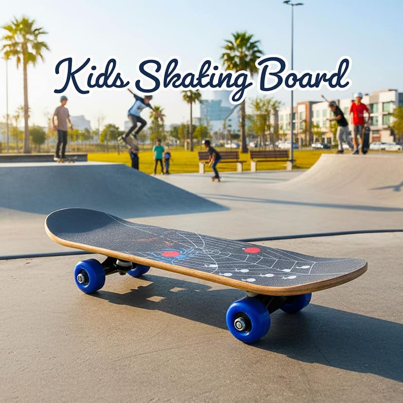 Wooden Skate Board Kids | Maple Wood Skateboard with for Kids | Wooden Skateboard for Boys & Girls view 4