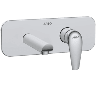 CM-2567 Exposed Part Kit For Single Lever Basin Mixer Wall Mounted With Consisting Of Operative Lever, Basin Spout & Wall Flange