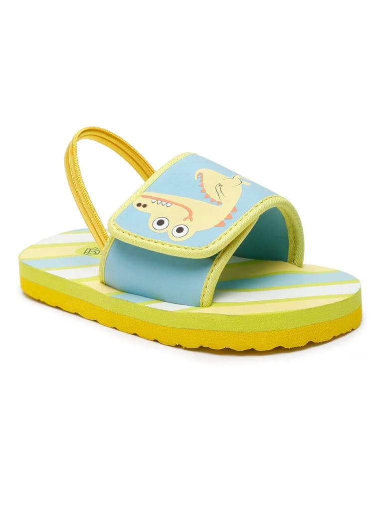 ONYC Kids Sliders | Crocodile Yellow Sliders | Unisex view 3