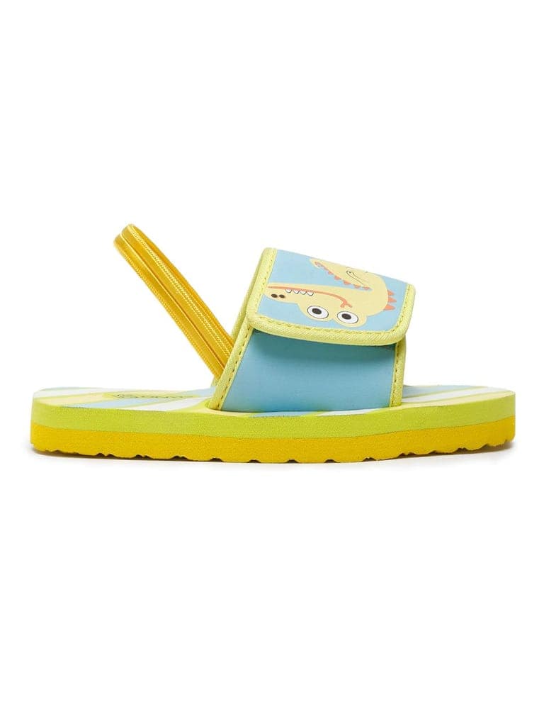 ONYC Kids Sliders | Crocodile Yellow Sliders | Unisex view 4
