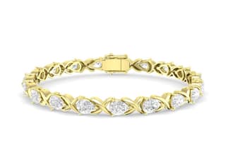 Interlinked Pear Tennis Bracelet