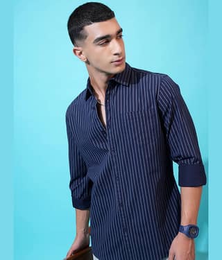 Highlander 100% Cotton Slim Fit Printed Full Sleeves Men's Casual Shirt - Grey ( Pack of 1 )