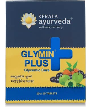 Kerala Ayurveda Glymin Plus 100 Tablets, For Managing Blood Sugar Levels, Healthy Glucose Metabolism