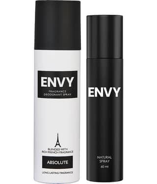 Envy Absolute120ml,Envy Men EaudePerfume 60ml Deodorant Spray for Men 180 ml ( Pack of 2 )