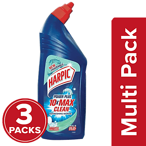 Harpic Disinfectant Toilet Cleaner Liquid - Rose, 1 L (Pack of 3)