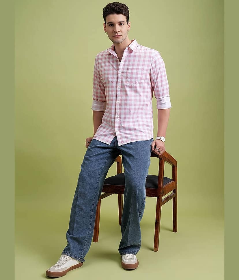 Highlander 100% Cotton Slim Fit Printed Full Sleeves Men's Casual Shirt - Multicolor ( Pack of 1 ) view 2