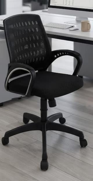 Ergonomic Black Mesh Back Office Chair with Padded Seat