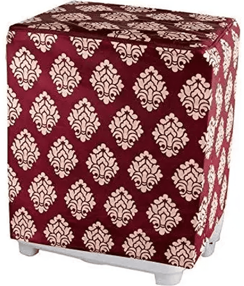 ENTICE Semi-Automatic Washing Machine Cover Compatiable For 8 kg - Maroon view 2