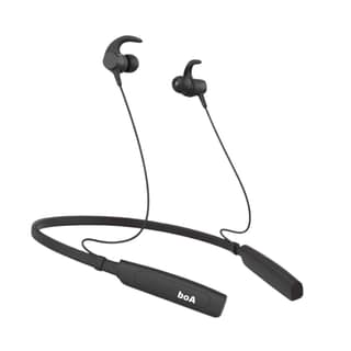 boA Shine Bluetooth Neckband Earphones with Deep Bass, Type C Fast Charging, Magnetic Earbuds, Clear Voice Calls, Comfort Fit All Day for Workout Office Travel, Compatible with Android and iOS Devices