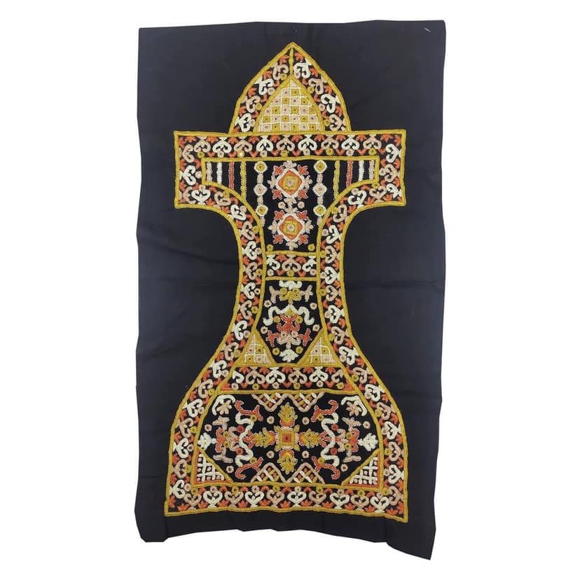 Garvi Gurjari (A Gujarat Govt Enterprise) Multicolor Hand Embroidered Yoke /Patch (GGCMEP13)