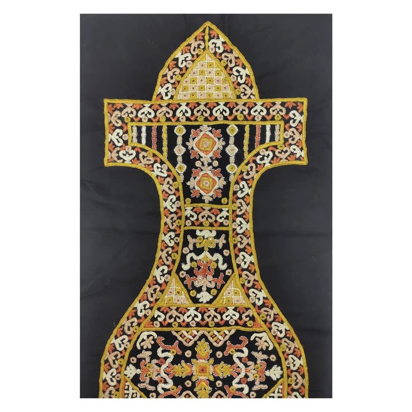 Garvi Gurjari (A Gujarat Govt Enterprise) Multicolor Hand Embroidered Yoke /Patch (GGCMEP13) view 2