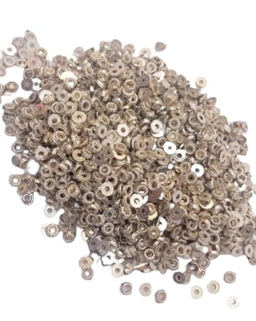 Mii Art round Shape chandla Kundan Stones for Jewellery Making, Necklace & Bracelet Making, DIY Kit, Craft, Decoration, Aari/Maggam Embroidery Work Sticking Material(Color-goldan)(3mm) Pack of 50g. view 3