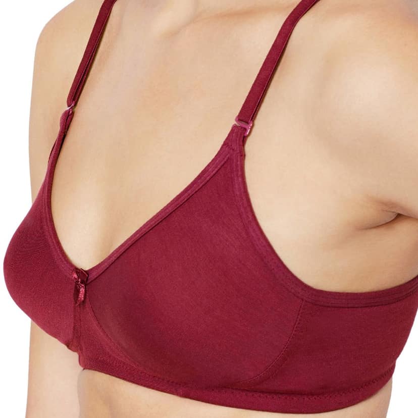 Bodycare Cotton Spandex Lightly Padded Non wired Seamless cup bra-Pack of 3 view 5