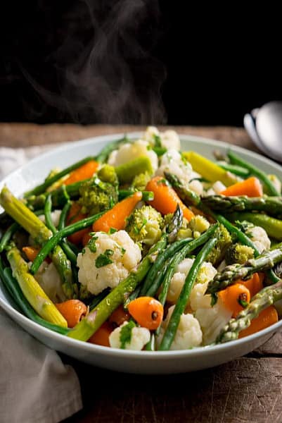 Boiled vegetables