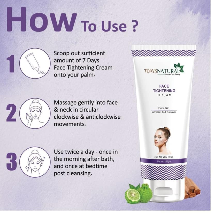 7 Days Natural Anti-Aging Face Tightening Cream for Fine Lines & Wrinkles view 3