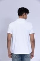 Classic White Polo With Golden Zipper view 2