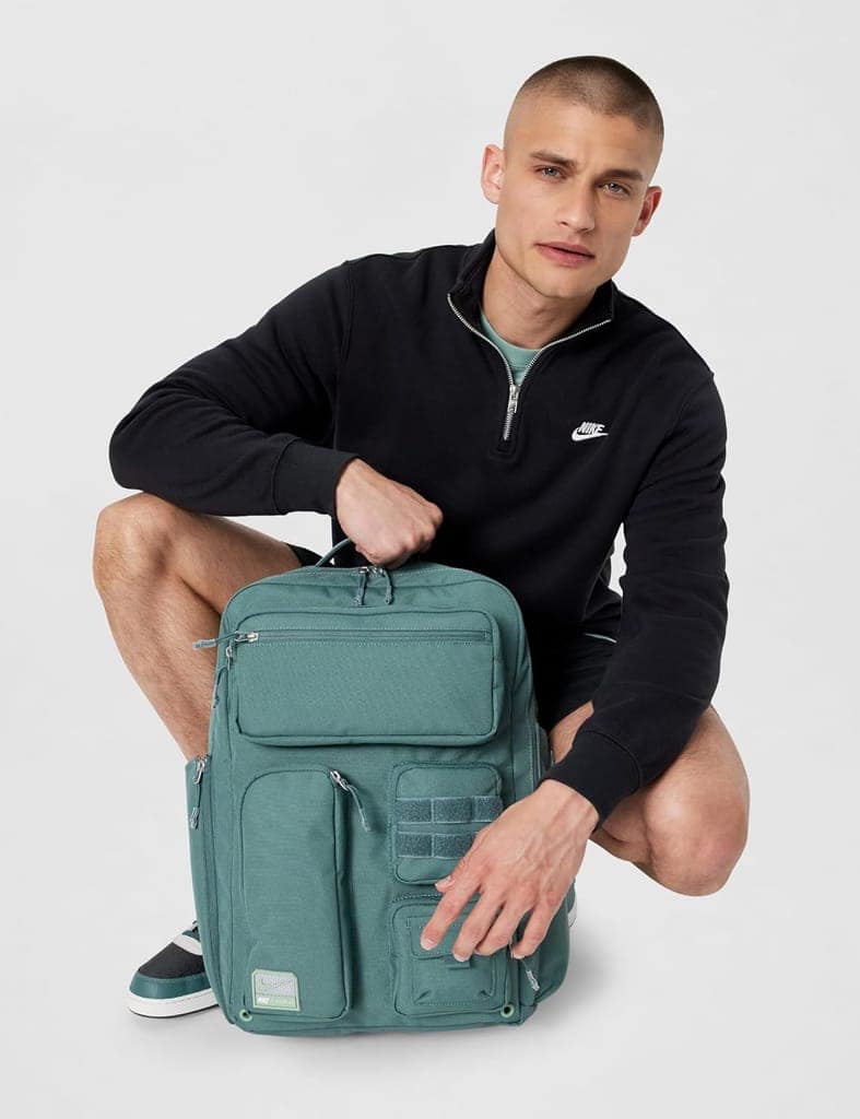 Mens Backpack (37L) Black/Black/White view 2