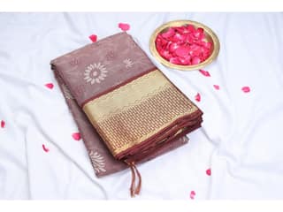 Maroon Handloom Kanchipuram Silk Pattu Saree
