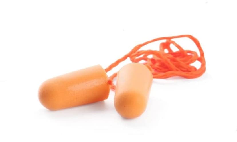 Ezyfit Corded Reusable Noise Reduction Soft Foam Ear Plugs - Pack of 10 Pairs view 2
