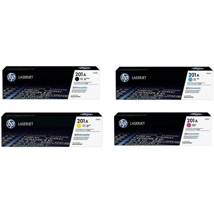 HP 206A CMYK Toner Cartridge Set Compatible with HP Color LaserJet Pro M255dw, M255nw, M282nw, M283fdn, M283fdw & M283cdw Printer