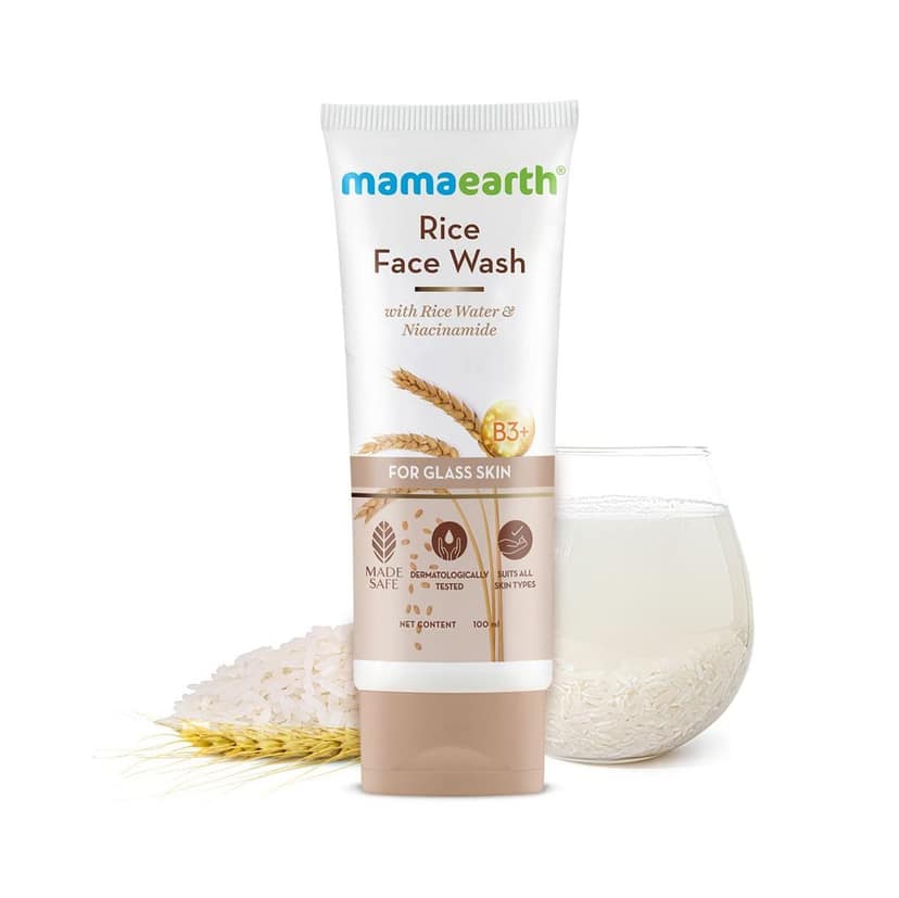 Mamaearth Rice Face Wash With Rice Water & Niacinamide For Glass Skin