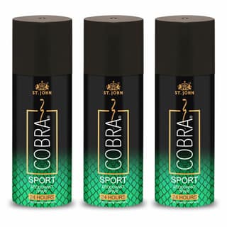 ST-JOHN cobra limited edition deo sport for men 450 ml (PACK OF 3) Deodorant Spray - For Men Deodorant Spray - For Men (450 ml, Pack of 3)