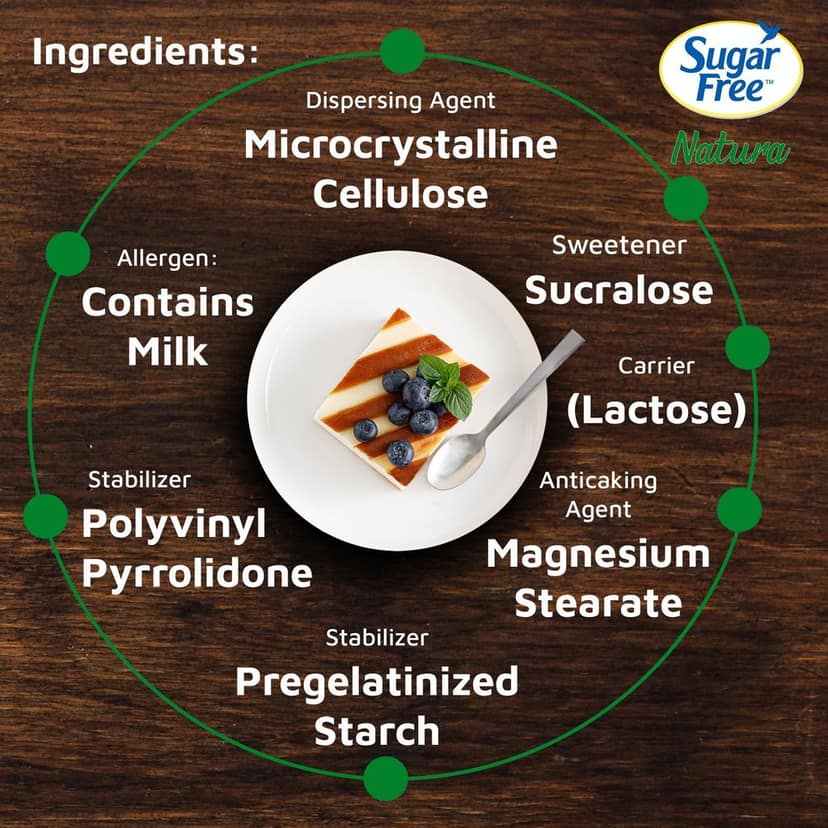 Sugar Free Natura, 100 Pellets|100% Safe| Scientifically Proven & Tested|Sweet like Sugar but with zero calories| 8.5g view 3