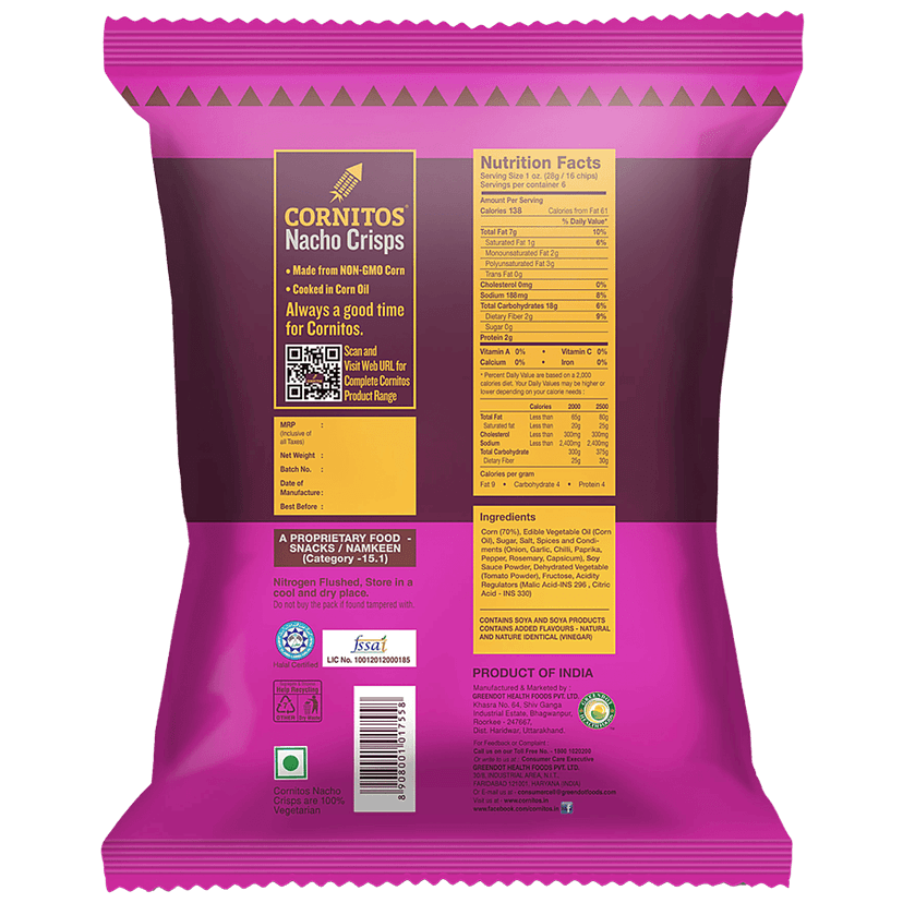 Cornitos Nacho Chips - Sweet Chili, 150 G Pouch view 2