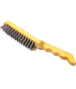LXMI Plastic Handle Steel Wire Scratch Brush for Cleaning Welding Slag, Rust Plastic Regular Brush ( 1 )