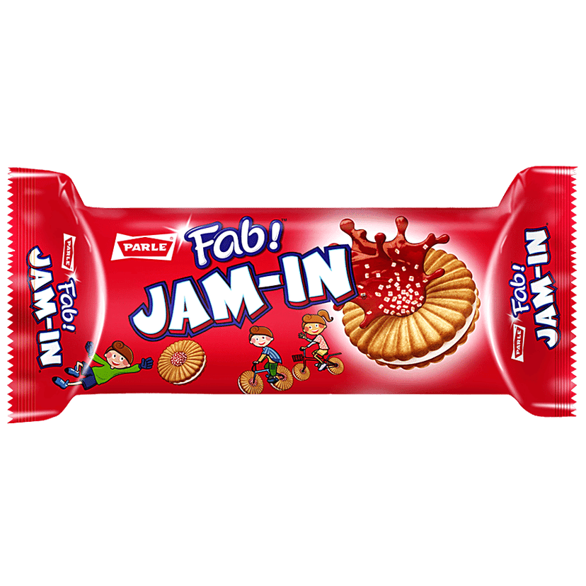 Parle Fab Jam-In Cream Biscuits, 150 g Pouch