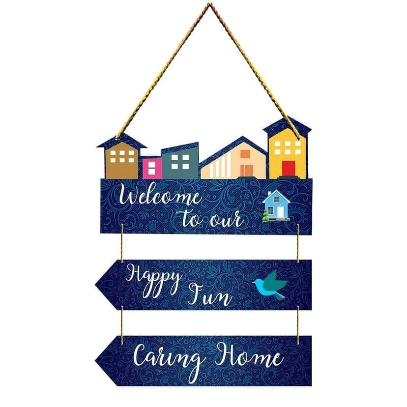Wall Hangings for Home Decoration Items for Living Room Decor Welcome Home Wall Hanging for Home Office Decoration Handmade Craft Decorative Wall Art (WH2503)