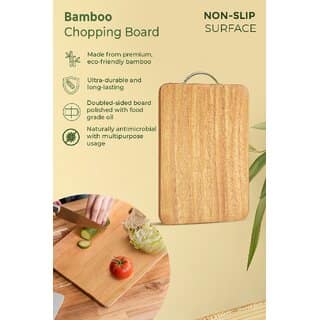 IMECO Bamboo Chopping Board Small (28 x 18 cm), Scratch Resistant Cutting Board view 2