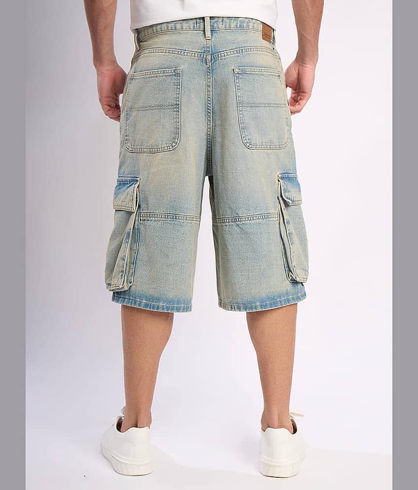 Bene Kleed Light Blue Cotton Men's Shorts ( Pack of 1 ) view 5