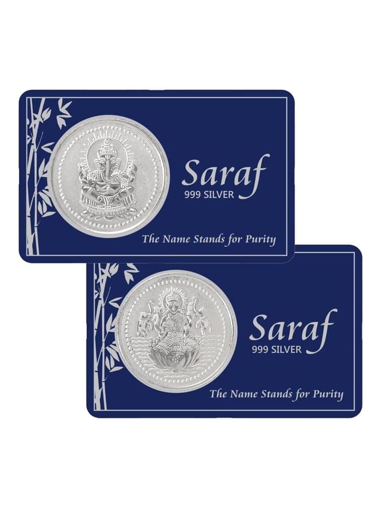 Laxmi Ganesh 20 gram 999 round Silver Coin view 10