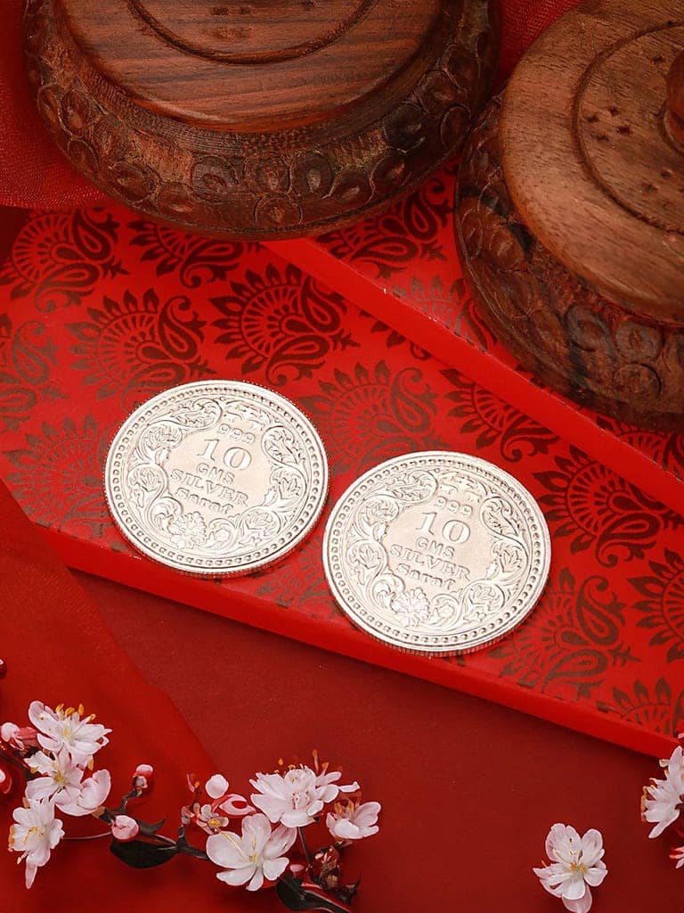 Laxmi Ganesh 20 gram 999 round Silver Coin view 4